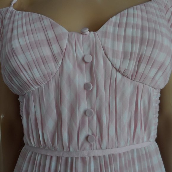 Self-Portrait Pink Gingham Midi Dress - Picture 9 of 16